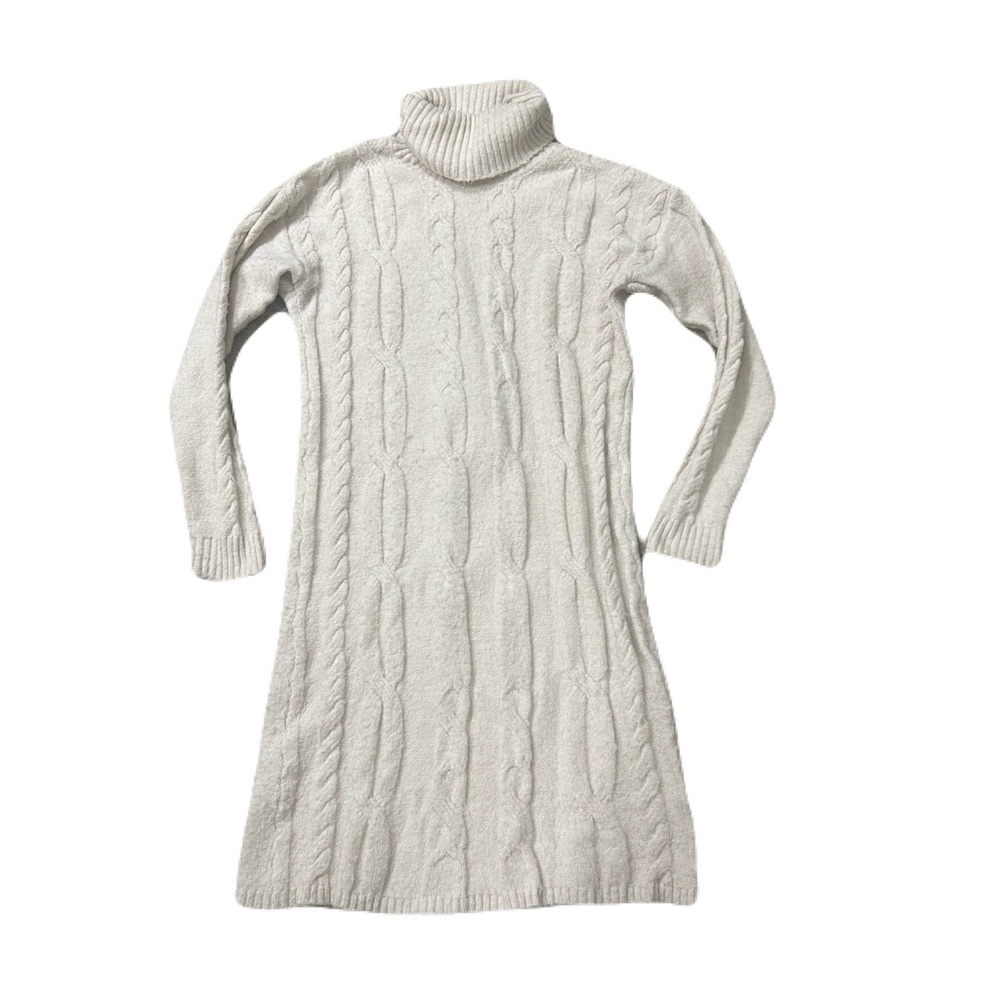 Cozy Cream Turtleneck Sweater Dress
